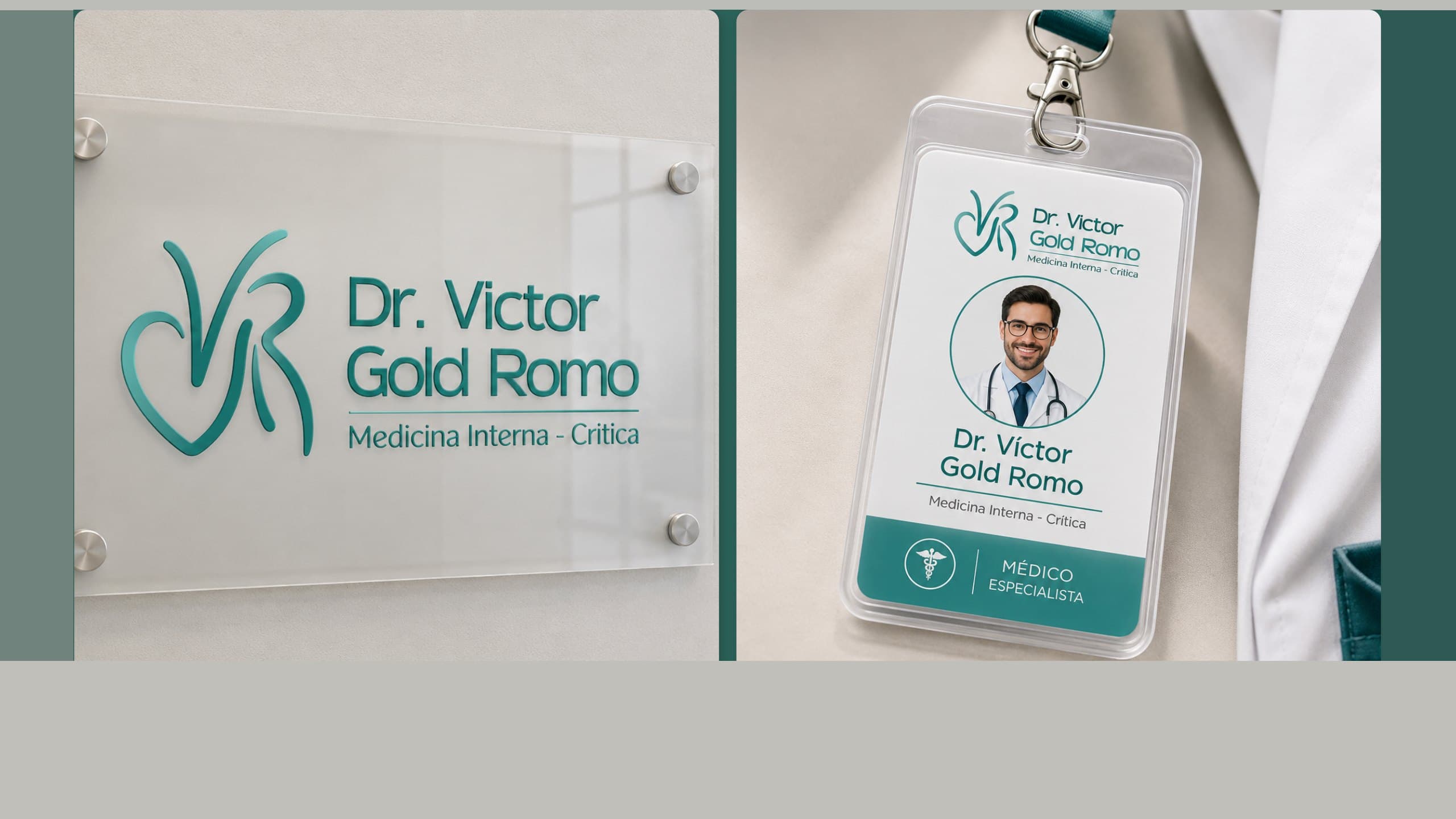 Letrero y gafete de la marca, de Dr. Víctor Gold Romo