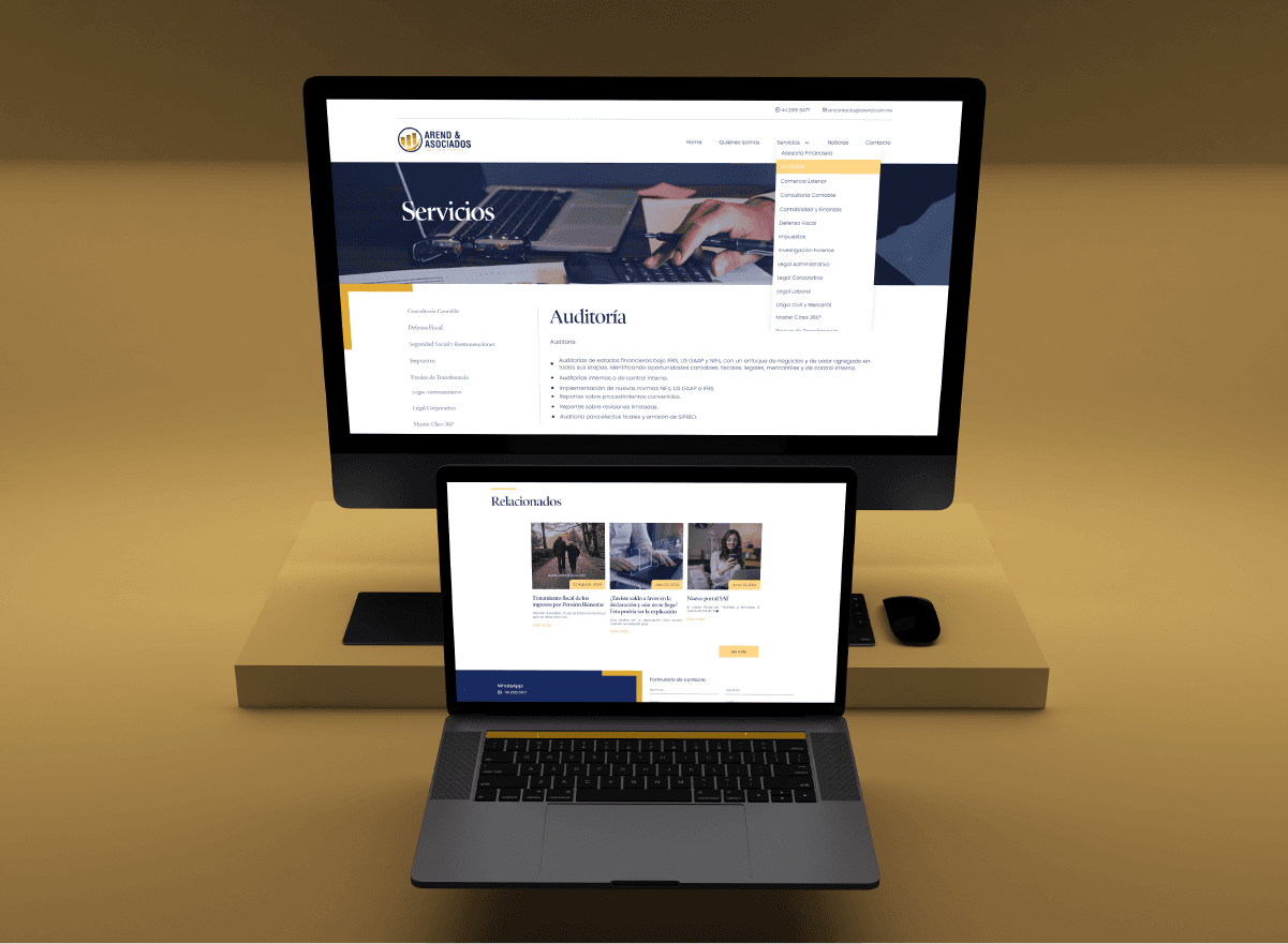 Sitio web de AREND & ASOCIADOS
