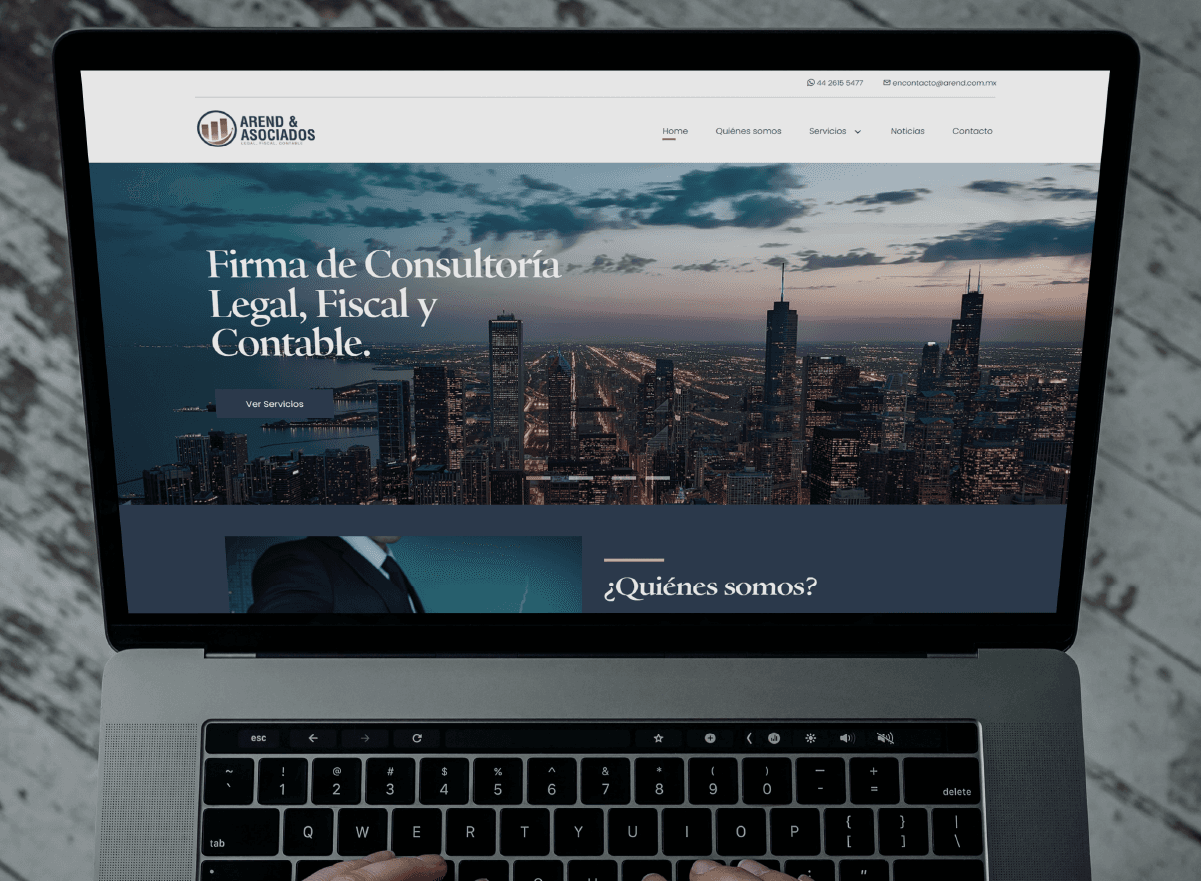 Sitio web de Arend & Asociados
