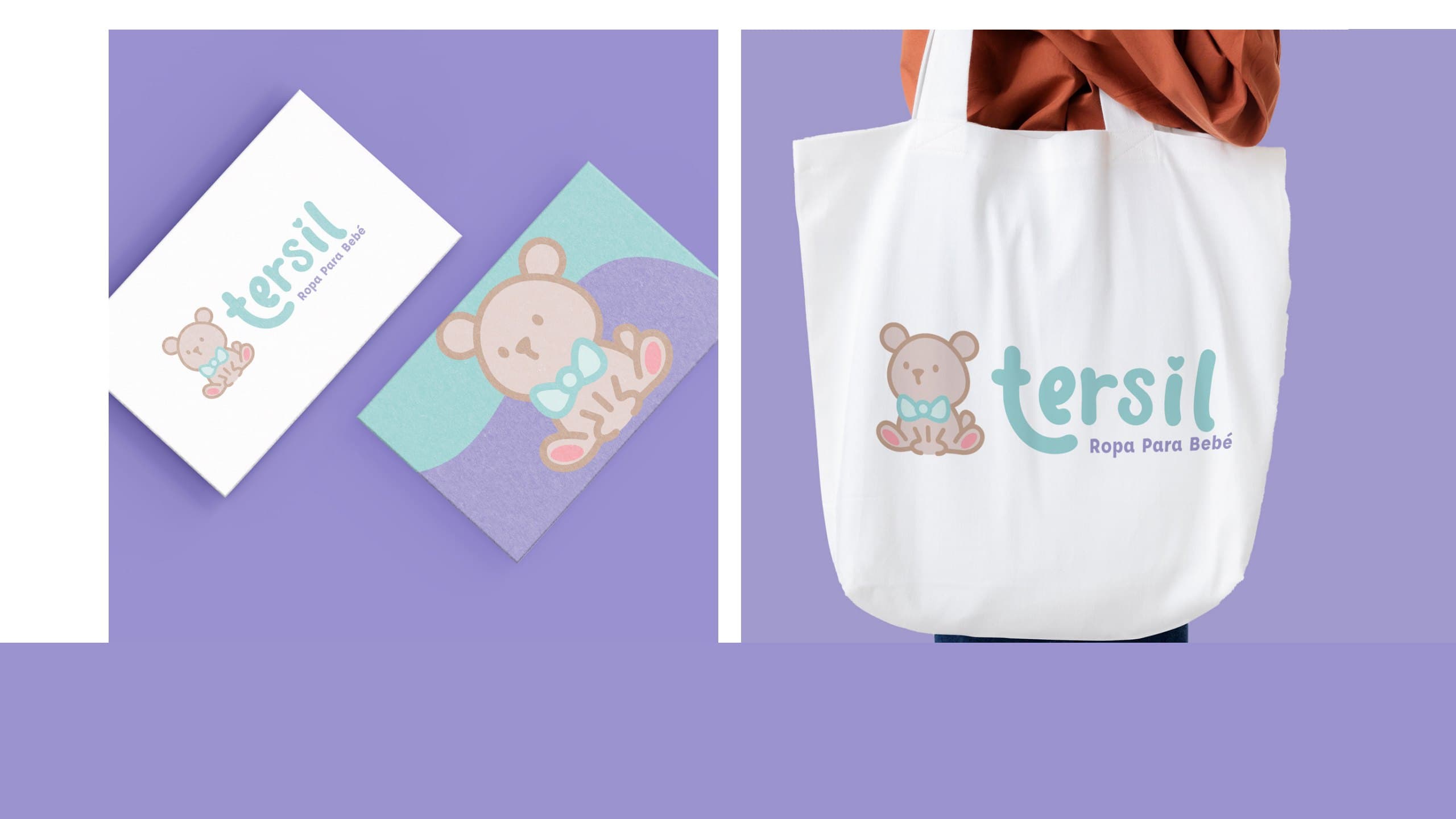 Tarjetas y bolsa de la marca, de Tersil