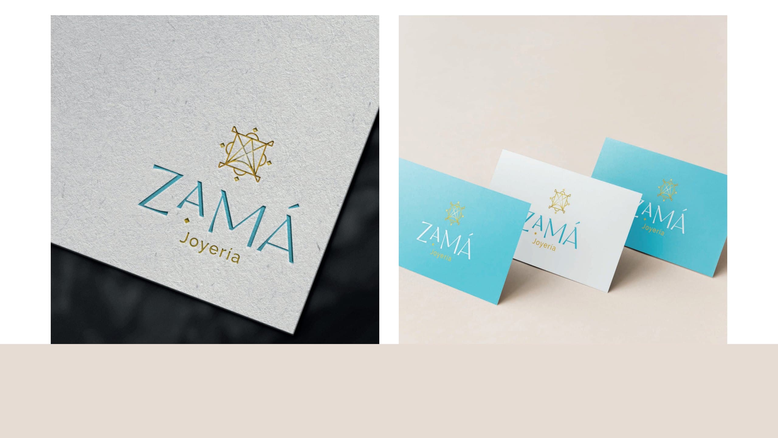Tarjetas de la marca, de Zama