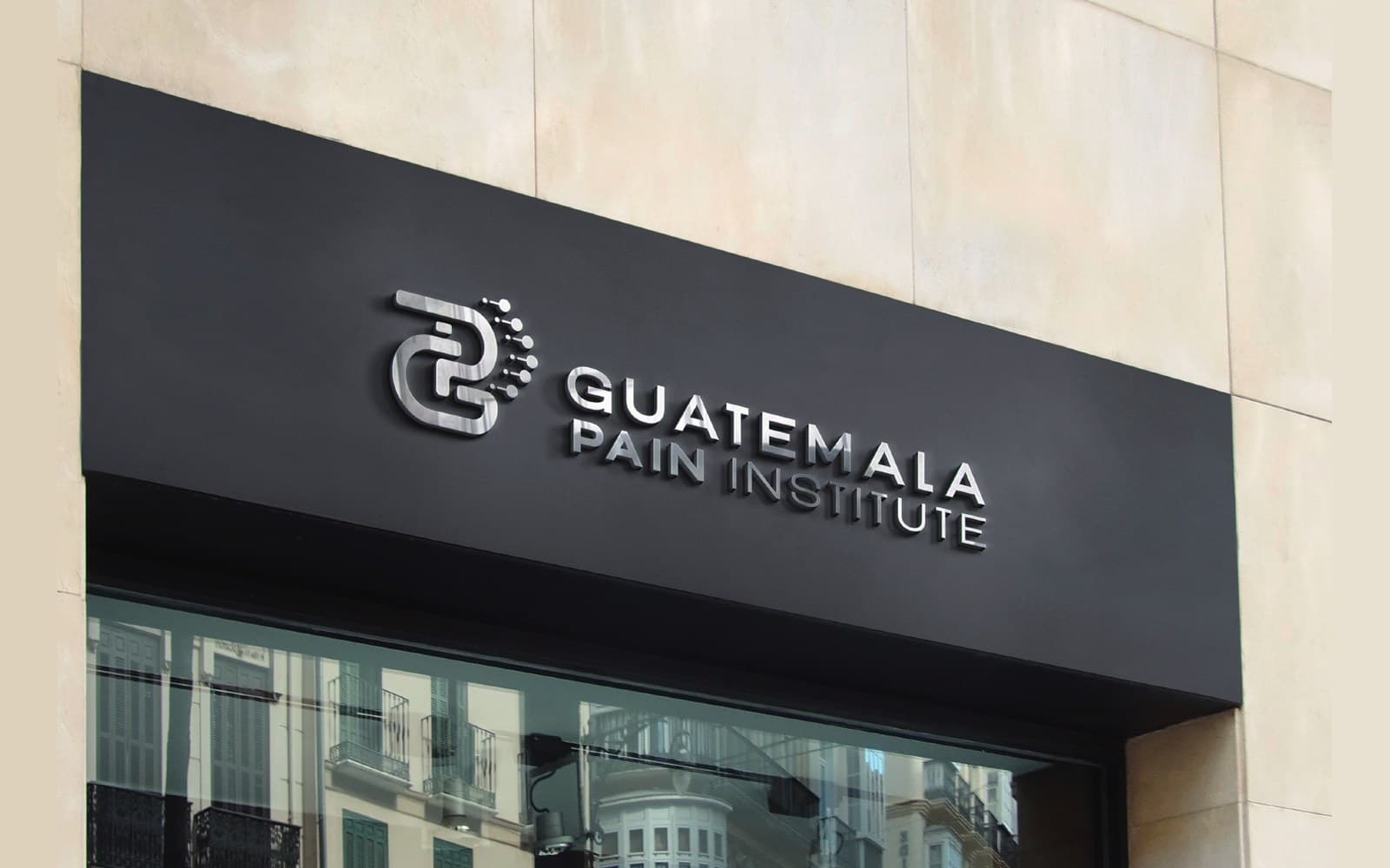 Letrero de la fachada, de Guatemala Pain Institute