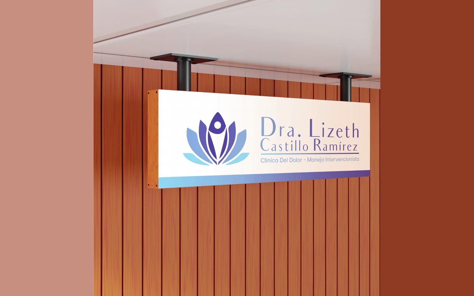 Letrero en la sala de espera, de Dra. Lizeth Castillo Ramírez