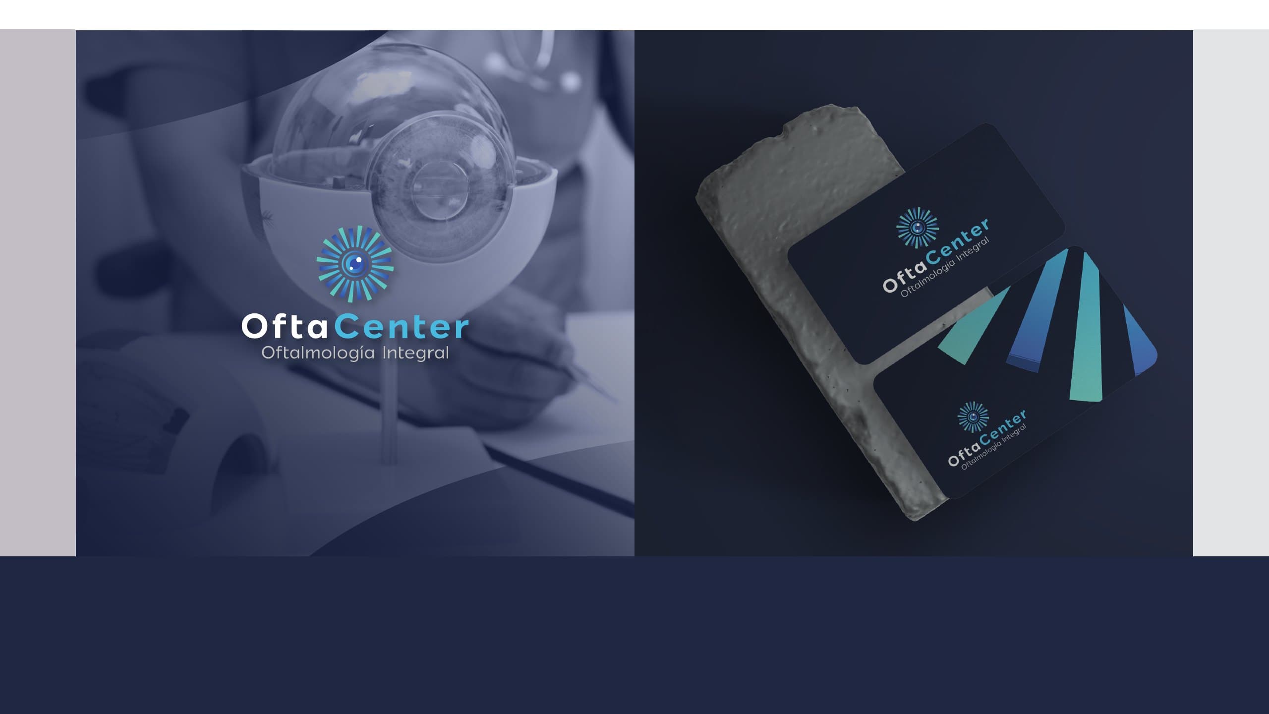 La lente y la tarjeta de la marca, de OftaCenter