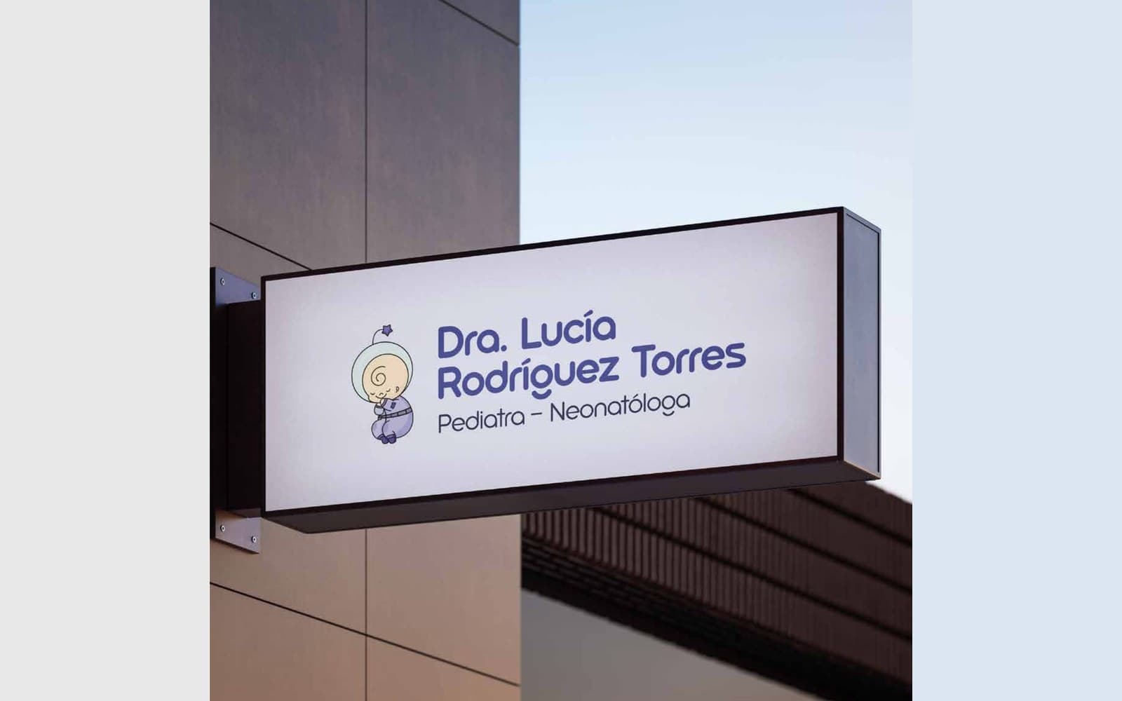 Letrero luminoso de la fachada, de Dra. Lucía Rodríguez Torres