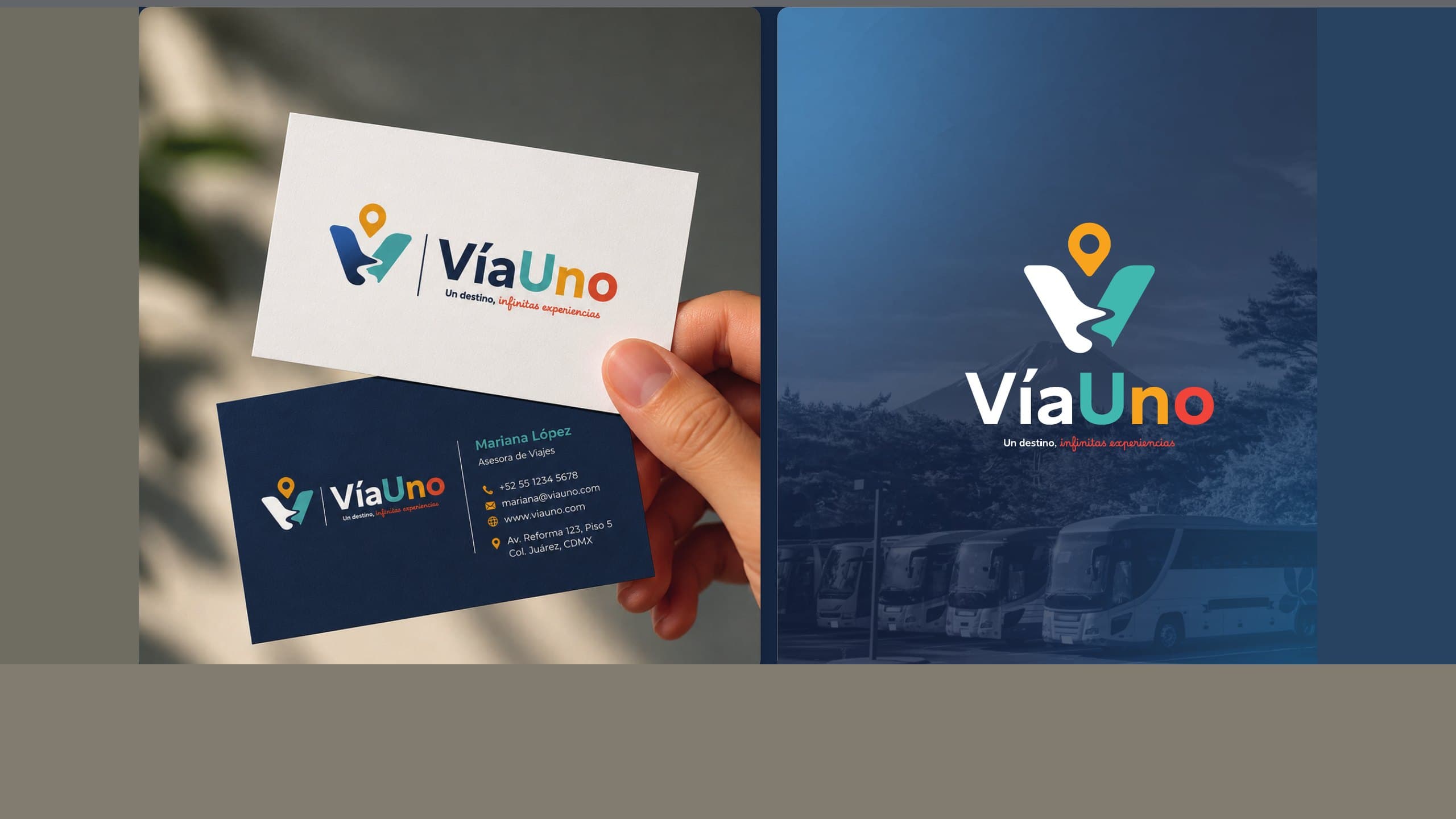 Tarjetas y la marca sobre la montaña, de VíaUno